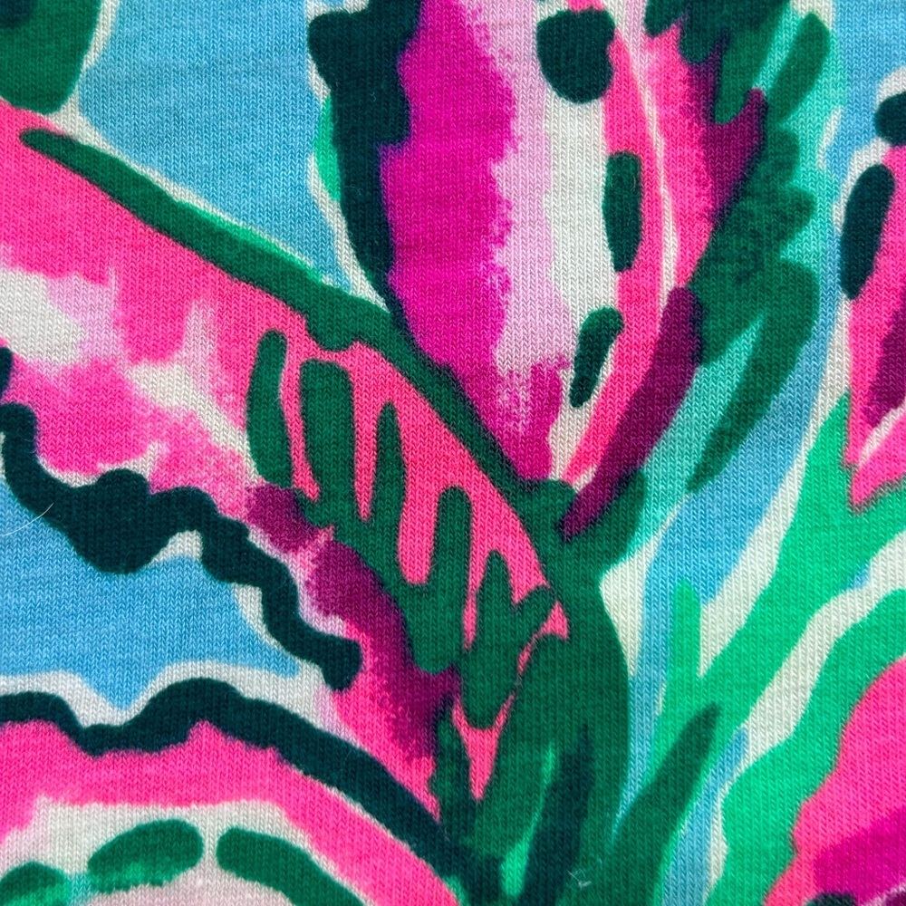 Lilly Pulitzer Porto Blue Fontaine Tropical Toucan Floral Top LARGE NWOT - Picture 15 of 15